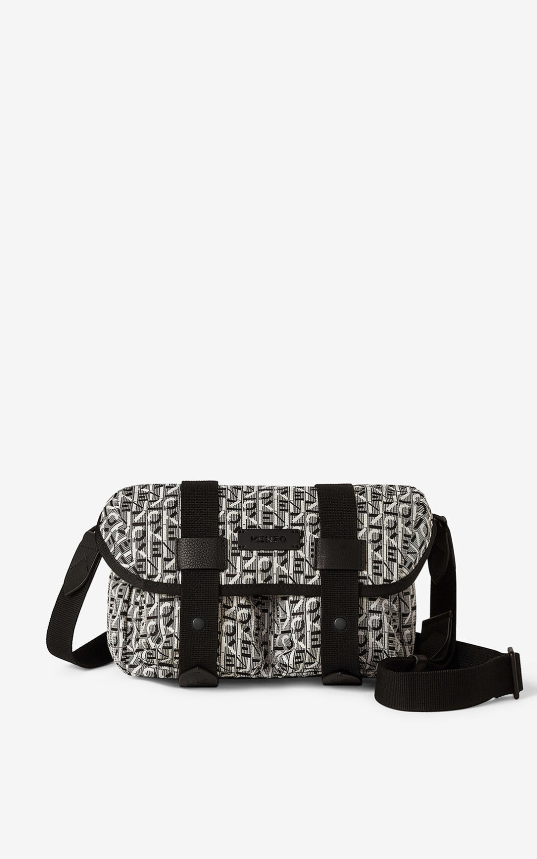 Sac Banane Kenzo Femme Courier jacquard Grise DSXGF-0157